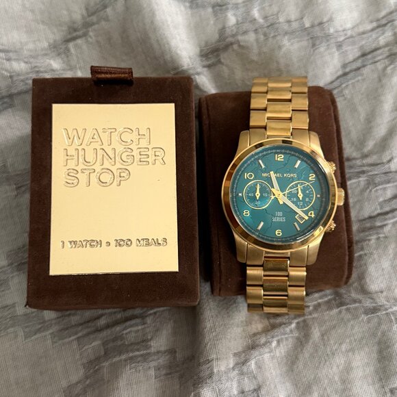 Michael Kors Watch Hunger Stop Gold Stainless Steel Watch Multifunction main image 8
